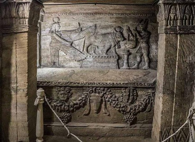 катакомбы, захоронение, чудо, осел, Александрия, Древний Египет, мифология, саркофаг, стиль, храм, верования, Анубис, римский период, Македонский