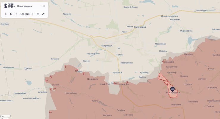 Удар ВСУ, Генштаб, командный пункт РФ, Донбасс, Новогродовка, 12 января, карта