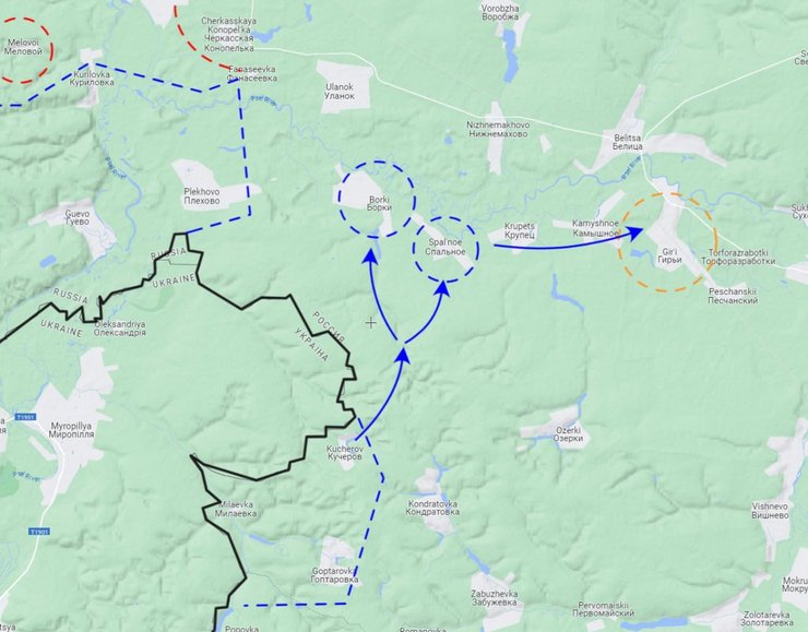 Карта боїв на Курщині  Def Mon