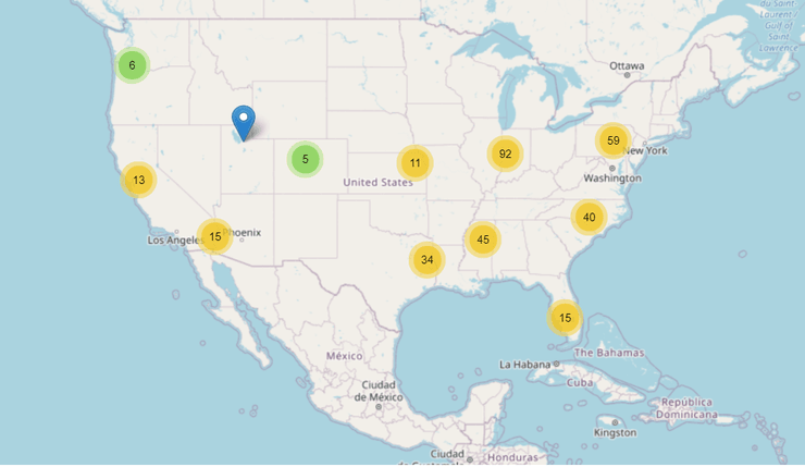 массовая стрельба, расстрела, сша, карта