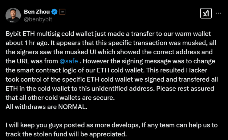 Бен Чжоу, Bybit