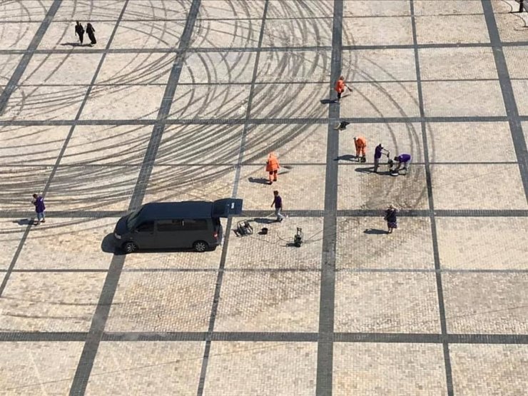 площадь, киев, дрифт, уборка