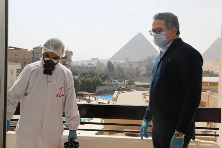 сфинкс, пирамиды в гизе, дезинфекция, египет