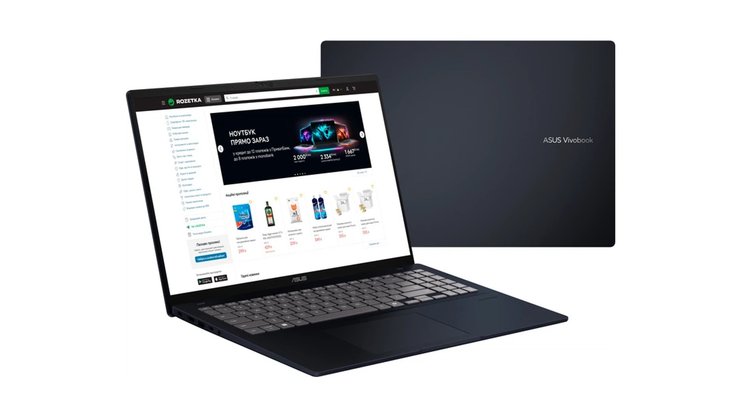 Ноутбук ASUS VivoBook 16 M1607KA-MB143 (90NB15F1-M00AW0) Quiet Blue / 16" IPS WUXGA / AMD Ryzen AI 5 330 / RAM 16 ГБ / SSD 512 ГБ / Підсвітка клавіатури / Зарядка по USB
