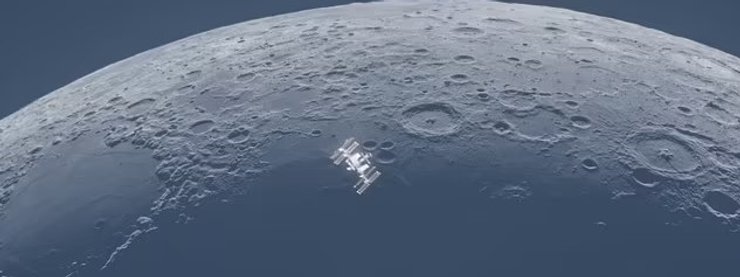 Місяць, космічна станція, МКС