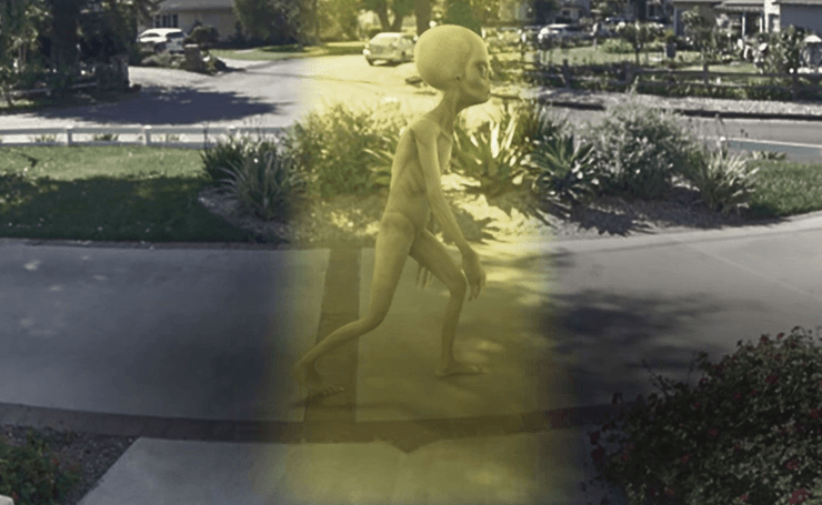 Пришелец, Ring, домофон, видеозапись, скрытая камера, инопланетянин, необычный конкурс, НЛО, внеземная жизнь