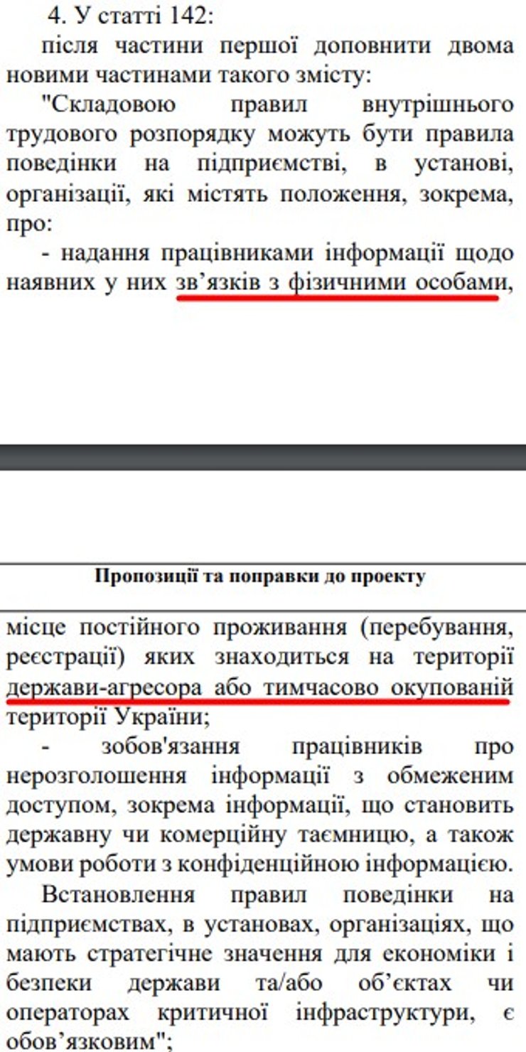 Работа в Украине, статьи КЗоТ, увольнение за коллаборацию