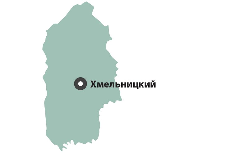 Хмельницька область в рейтингу екологічного стану, карта