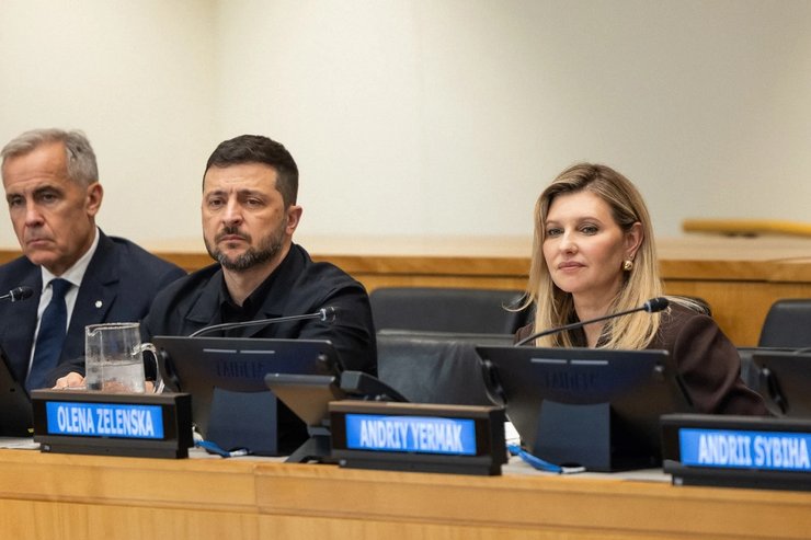 Олена Зеленська та Володимир Зеленський в оон