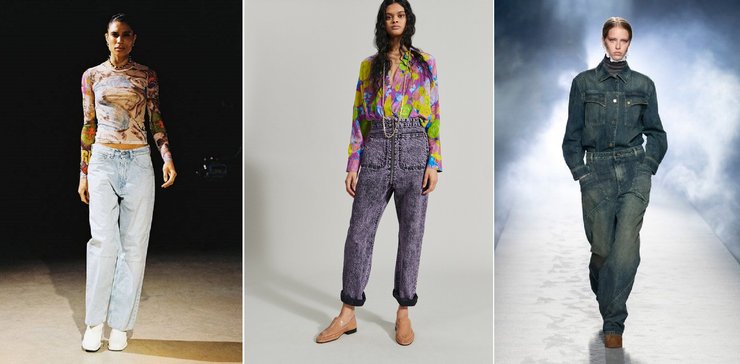 Тренд осени, свободные джинсы