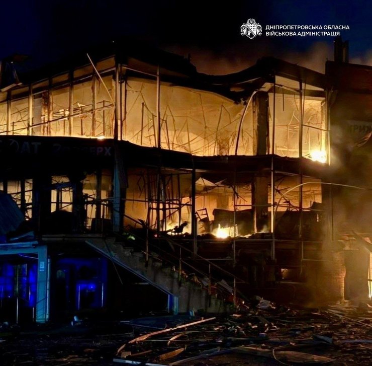Последствия ночной атаки в Днепропетровской области
