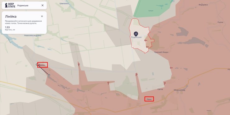 Карта просування ЗС РФ під Покровськом, 2 березня, DeepState