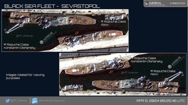 Удари по ЧФ РФ, влучання ракет, Севастополь фото, ВДК РФ
