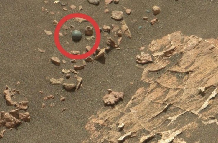 гарматне ядро Марс, Марс, знахідки на марсі, дослідження марсу, артефакти на марсі, незвичайні фотографії з марсу