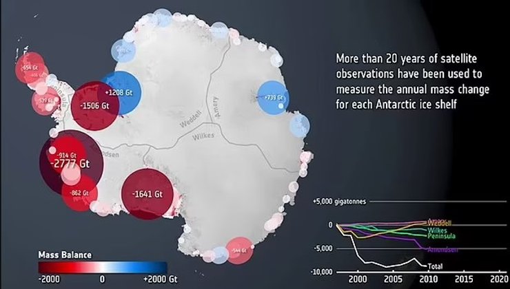 антарктида потеря льда