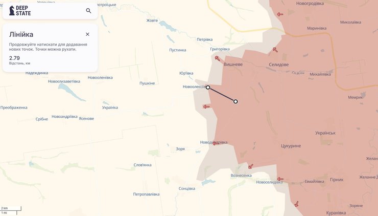 Наступ РФ, Покровськ, 7 листопада, карта
