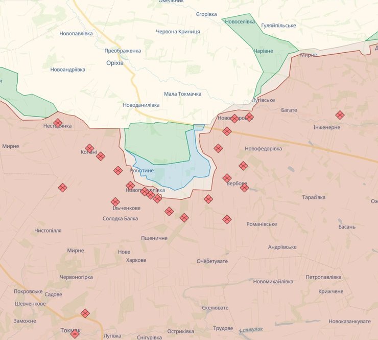 карта боев в Украине