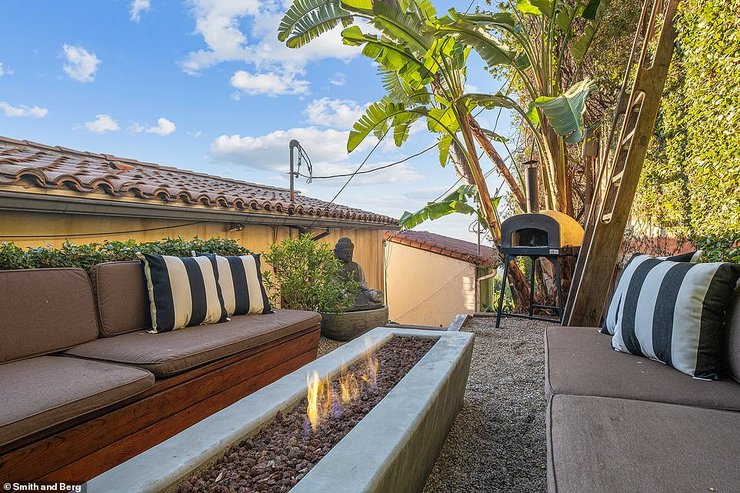 особняк, барбекю, двор