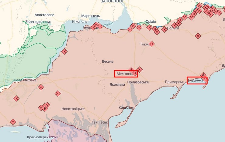 Бердянськ та Мелітополь, Запорізька обл.