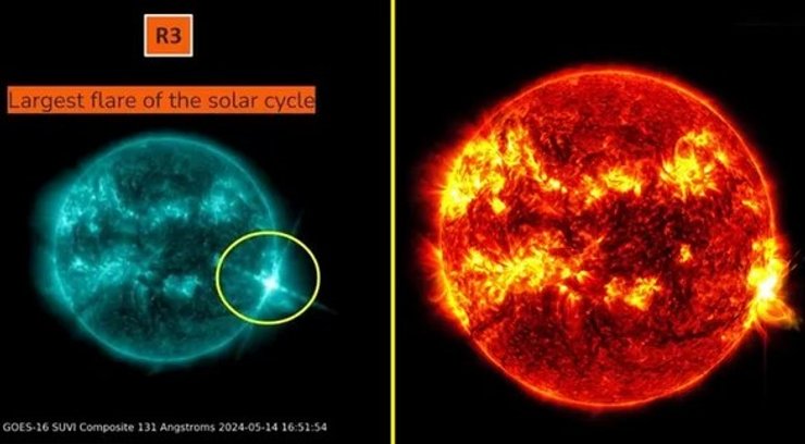 вспышка на Солнце