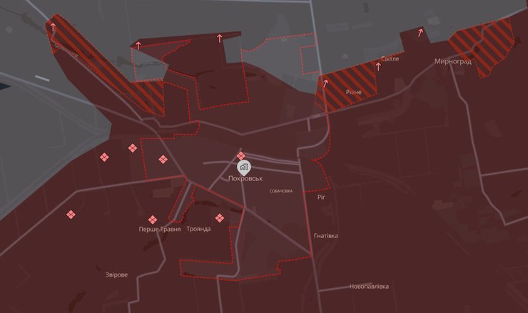 Просування ЗС РФ на Покровському напрямку