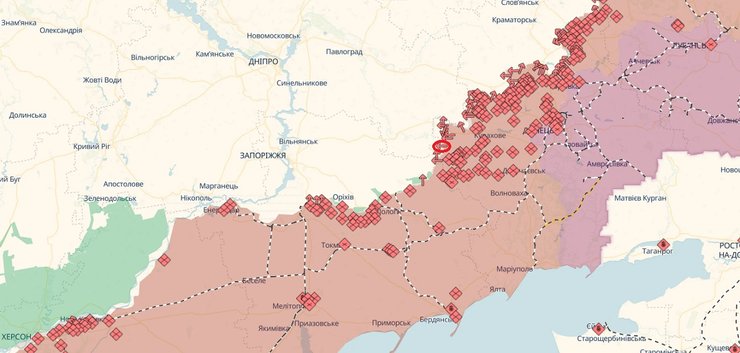 карта дипстейт, ситуация на фронте