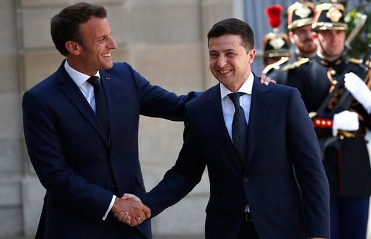 Володимир Зеленський, Емманюель Макрон, президент України, президент Франції, зустріч зеленський макрон