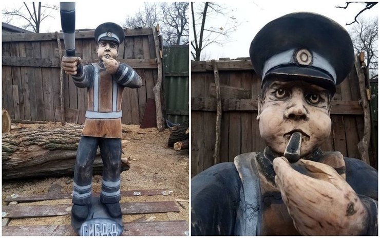 скульптура, гаишник