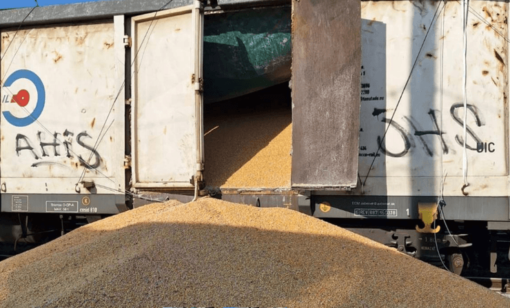 вагон, кукуруза, зерно, Польша