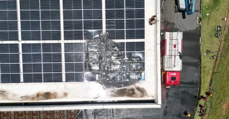 cолнечная панель возгорание пожар