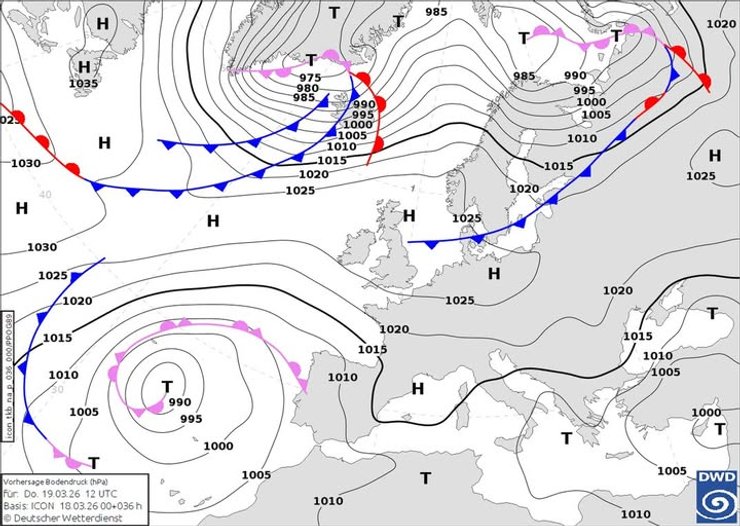 Якою буде погода в Україні 19 березня - карта