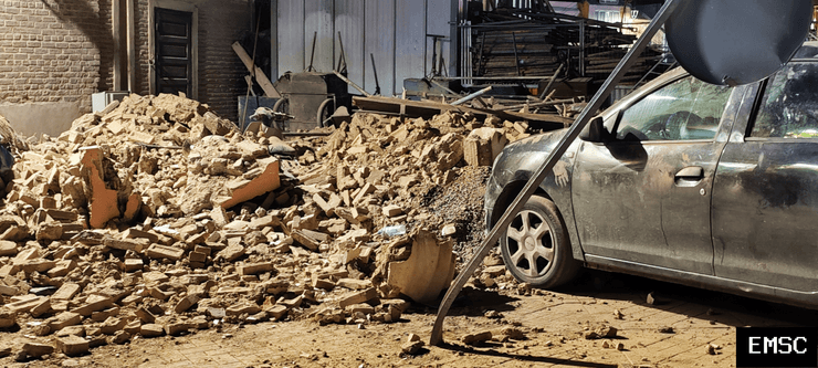 будинок, будівля, руйнування, автомобіль, землетрус