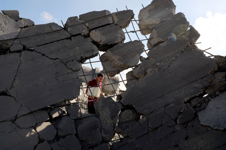 Палестина, сектор Газа, разрушенная мечеть