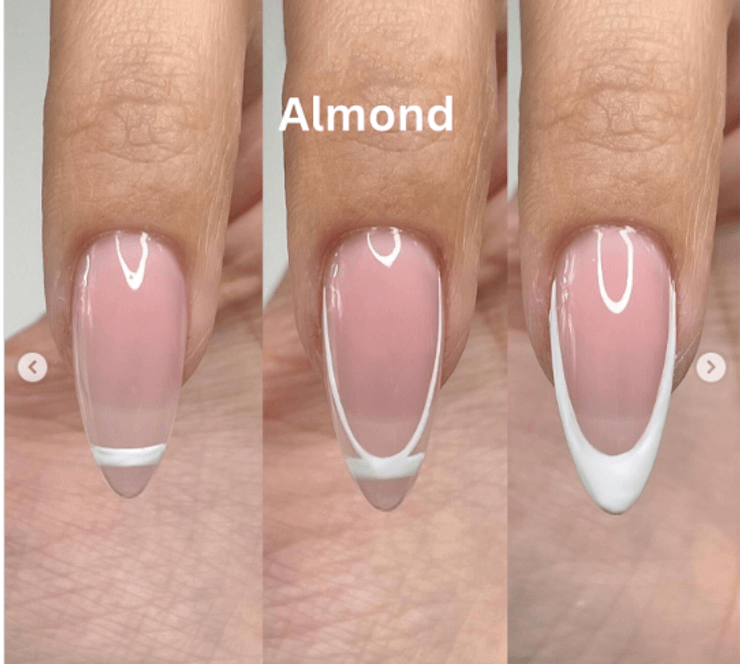 Френч на овальних нігтях