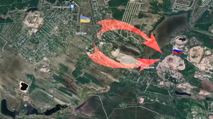 Террикон возле Горловки, карта