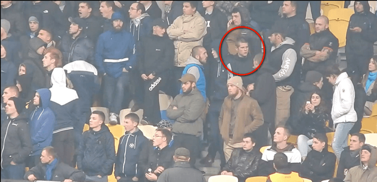 Филимонов во время нападения на афроамериканцев