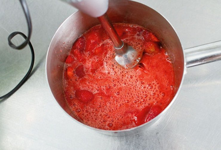 клубничный сорбет, клубнично-банановый сорбет, сорбет, рецепт сорбет