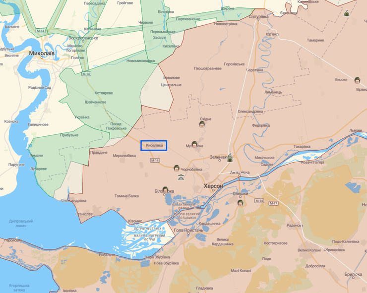 карта боїв Херсонської області