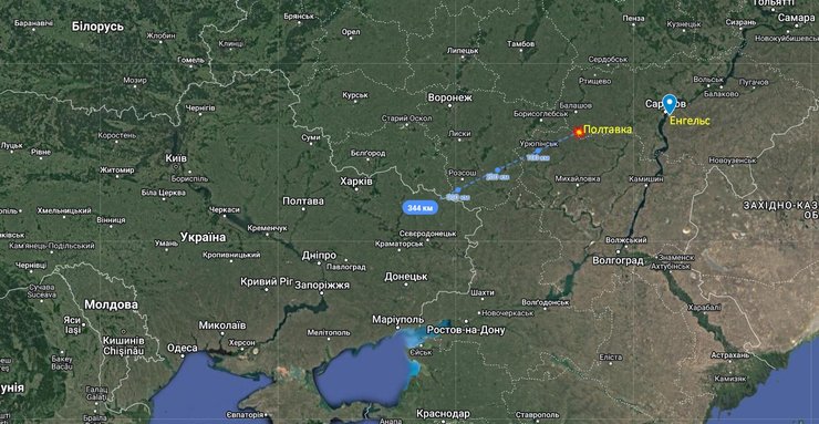 Место, где обнаружили обломки ракеты Х-101