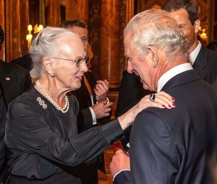 Королева Дании Маргрете II и король Великобритании Карл III