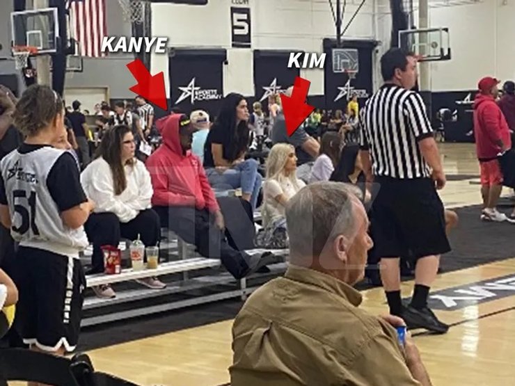 канье уэст, ким кардашьян, норт, баскетбол