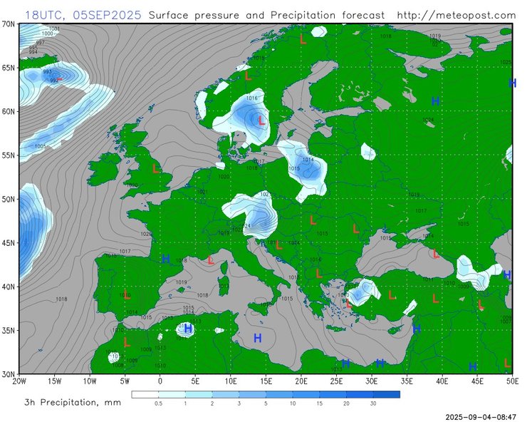 Прогноз погоды на 5 сентября