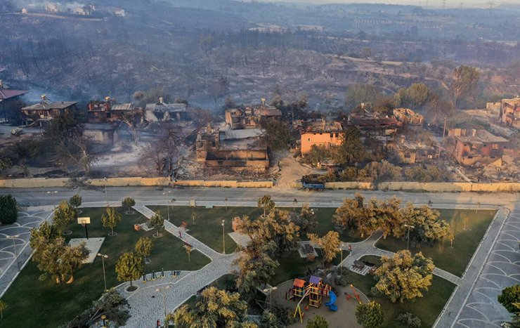 пожар, лесной пожар, бодрум, турция