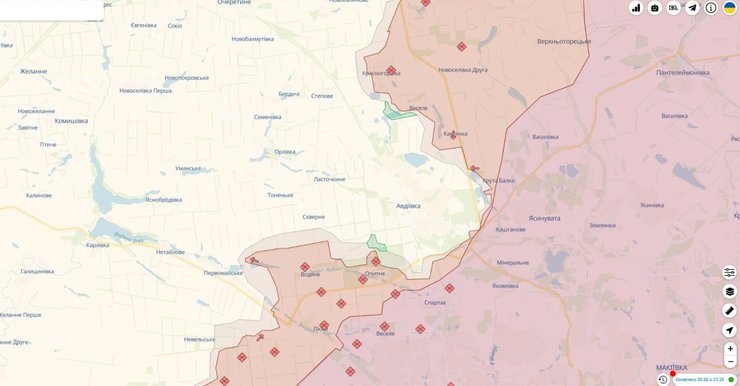 Ситуация в районе Авдеевки