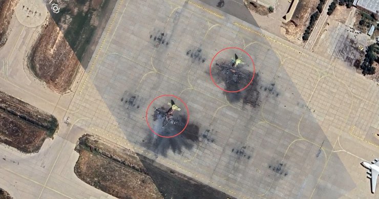 Фото последствий ударов по авибазе "Шираз Шахид Дастгейб КСИР