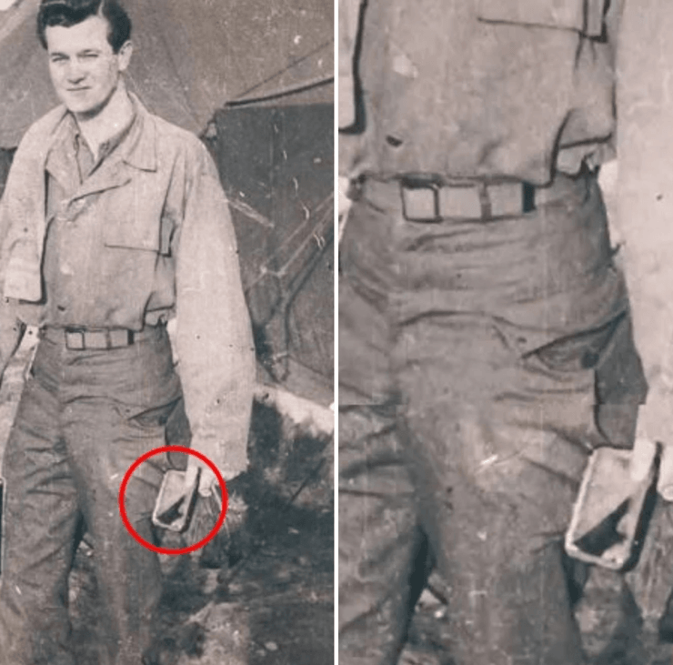 Фото мужчины времен Второй мировой войны, мужчина, дедушка, солдат, путешествие во времени, телефон