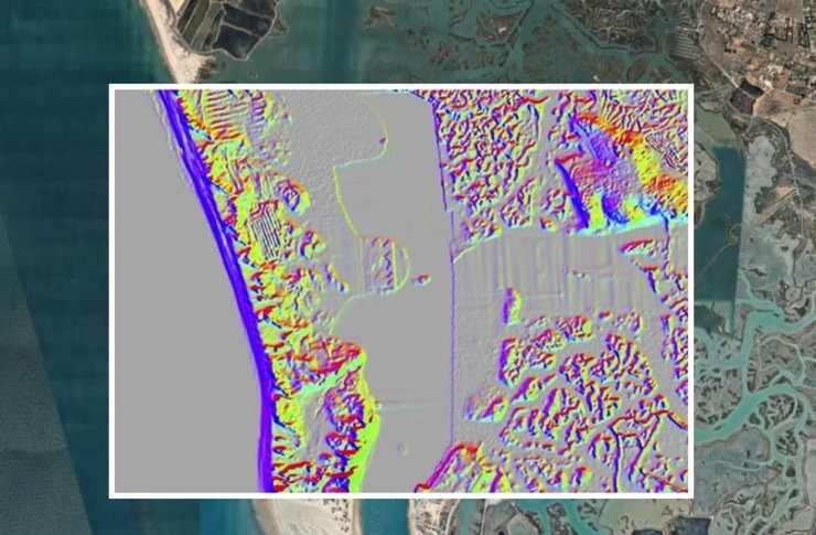 побережье, лидар, снимок