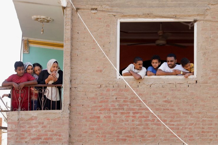 пожар в Гизе