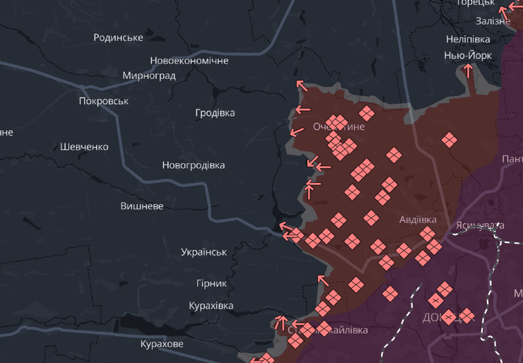 Карта боевых действий