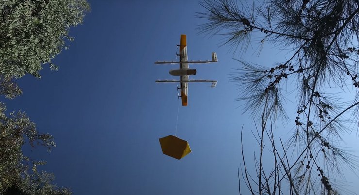 Alphabet Wing, дрон, беспилотник, дрон-курьер, дрон-доставщик